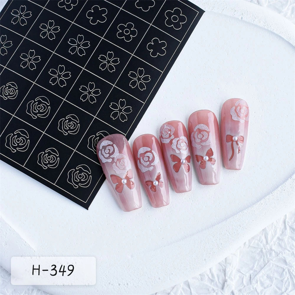 Nail Art Stencils & French Manicure Spray Templates