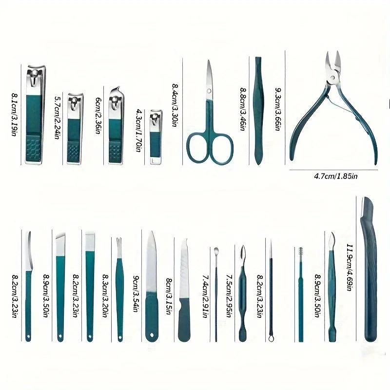 Stainless Steel Manicure Pedicure Set with Travel Case Manicure Pedicure Set PRIMED