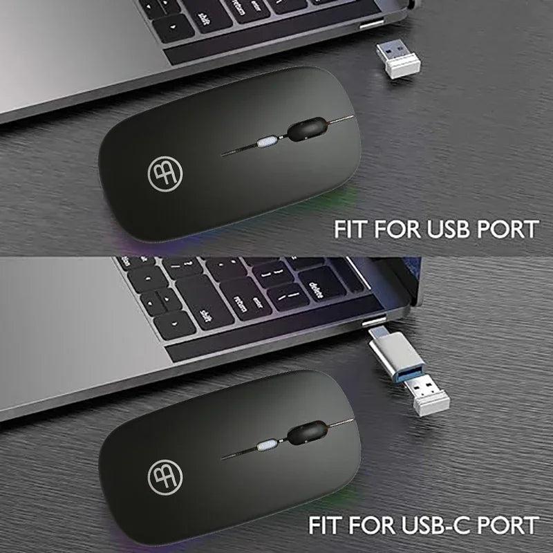 LED Rechargeable Wireless Mouse Bluetooth 2.4G Dual Mode Silent Wireless Mouse PRIMED