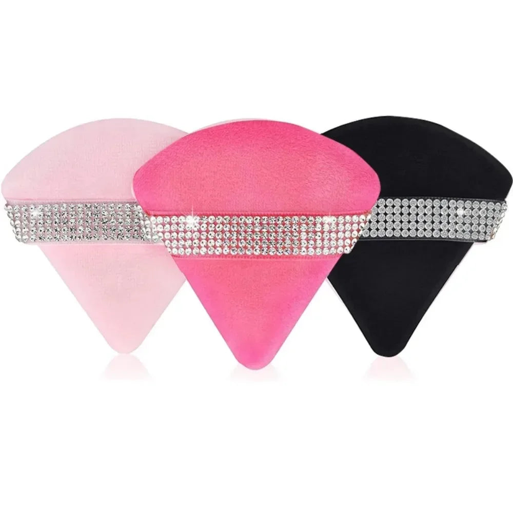 Triangle Crystal Velvet Setting Powder Puff – Diamond Ribbon