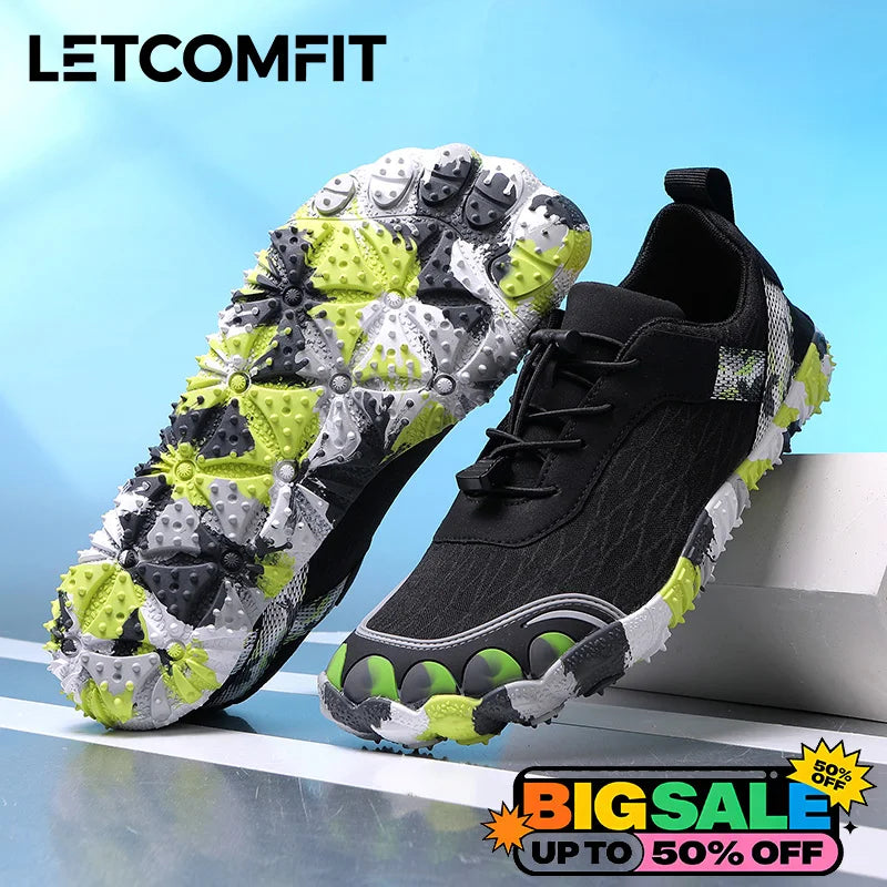 LETCOMFIT Barefoot Water Shoes | Wide Toe Box Zero Drop Unisex Barefoot Water Shoes PRIMED black 37