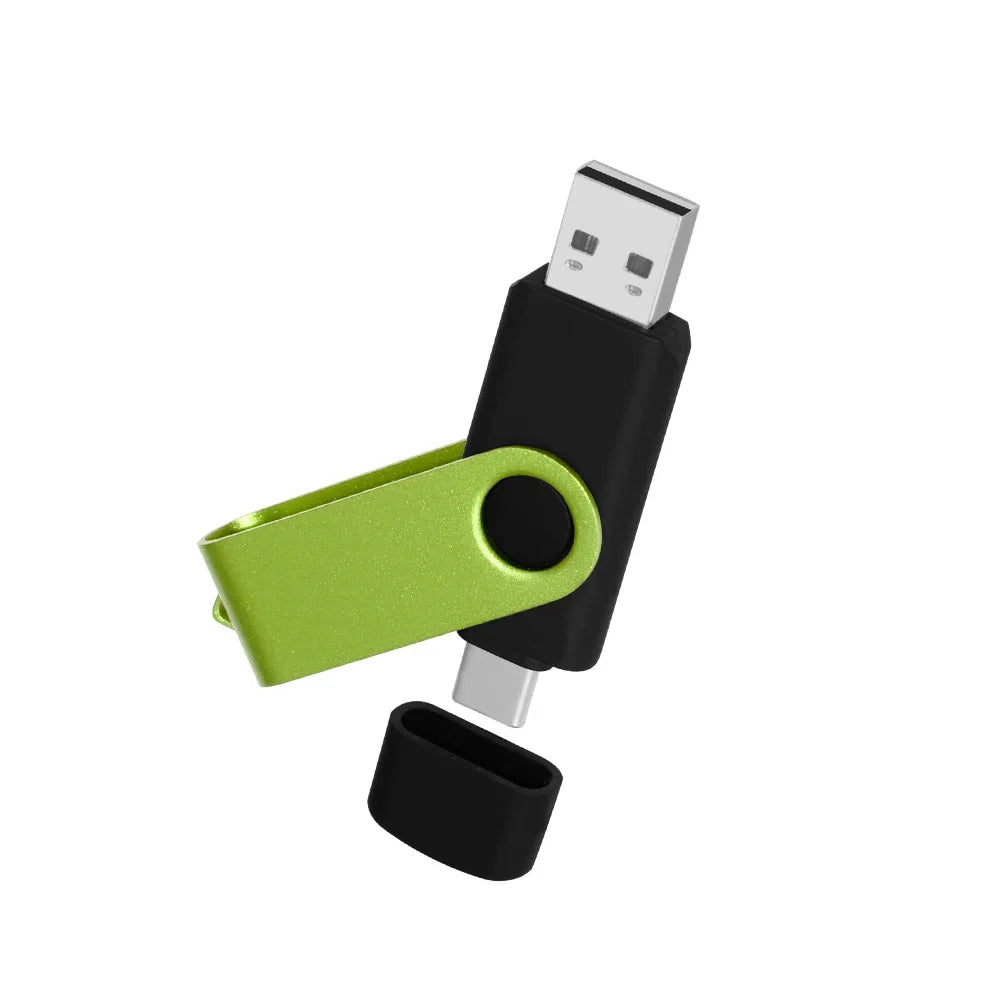 Type-C OTG USB Flash Drive 2-in-1 | 16GB to 128GB Pen Drive USB Flash Drive PRIMED 128GB green-black
