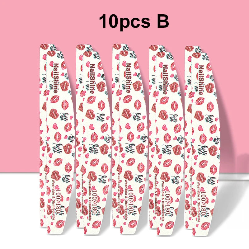 Professional Nail Files 100/180 Grit Buffer Block – 3/5/10 Pack