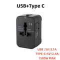 Universal Travel Adapter PD20W QC18W USB-C | US EU UK AU Travel Power Adapter PRIMED USB Type-C