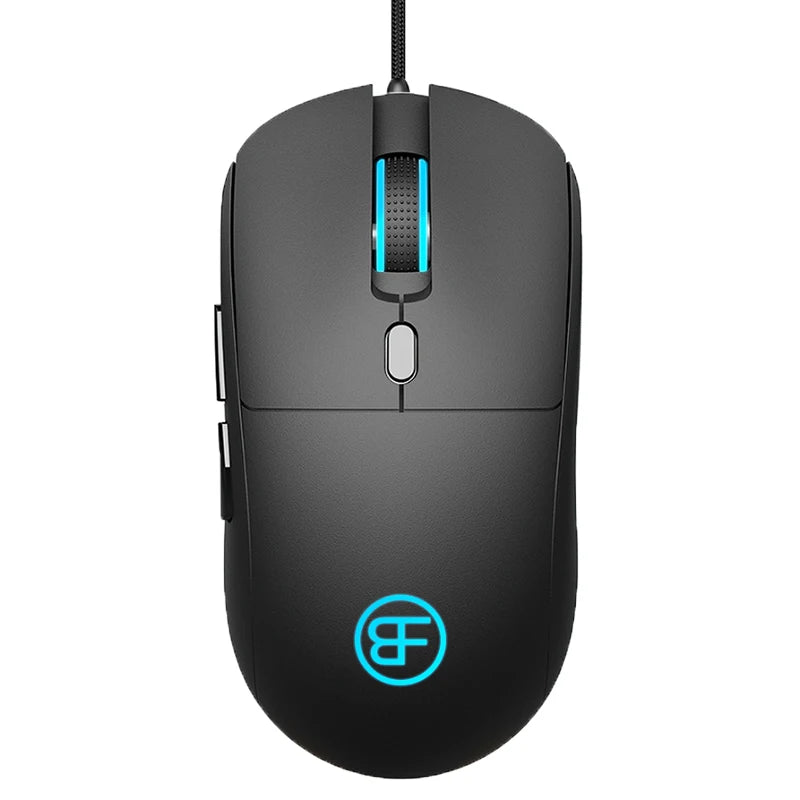MissionFit 6-Button USB Wired Mouse | Ergonomic, DPI Adjust Wired Computer Mouse PRIMED Black