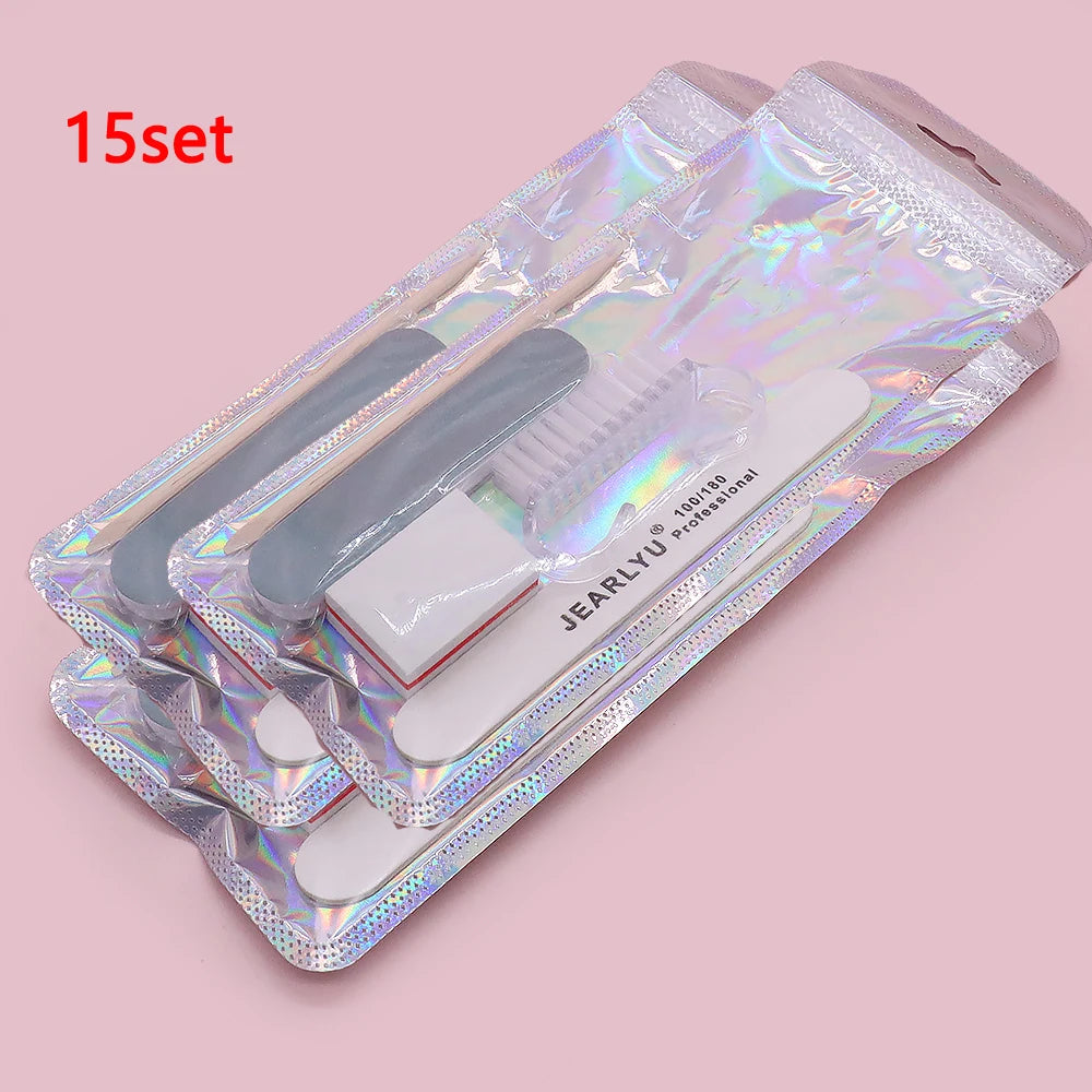 JEARLYU Mini Nail Art Kit – Buffer Files & Manicure Set Nail File Set PRIMED 15set
