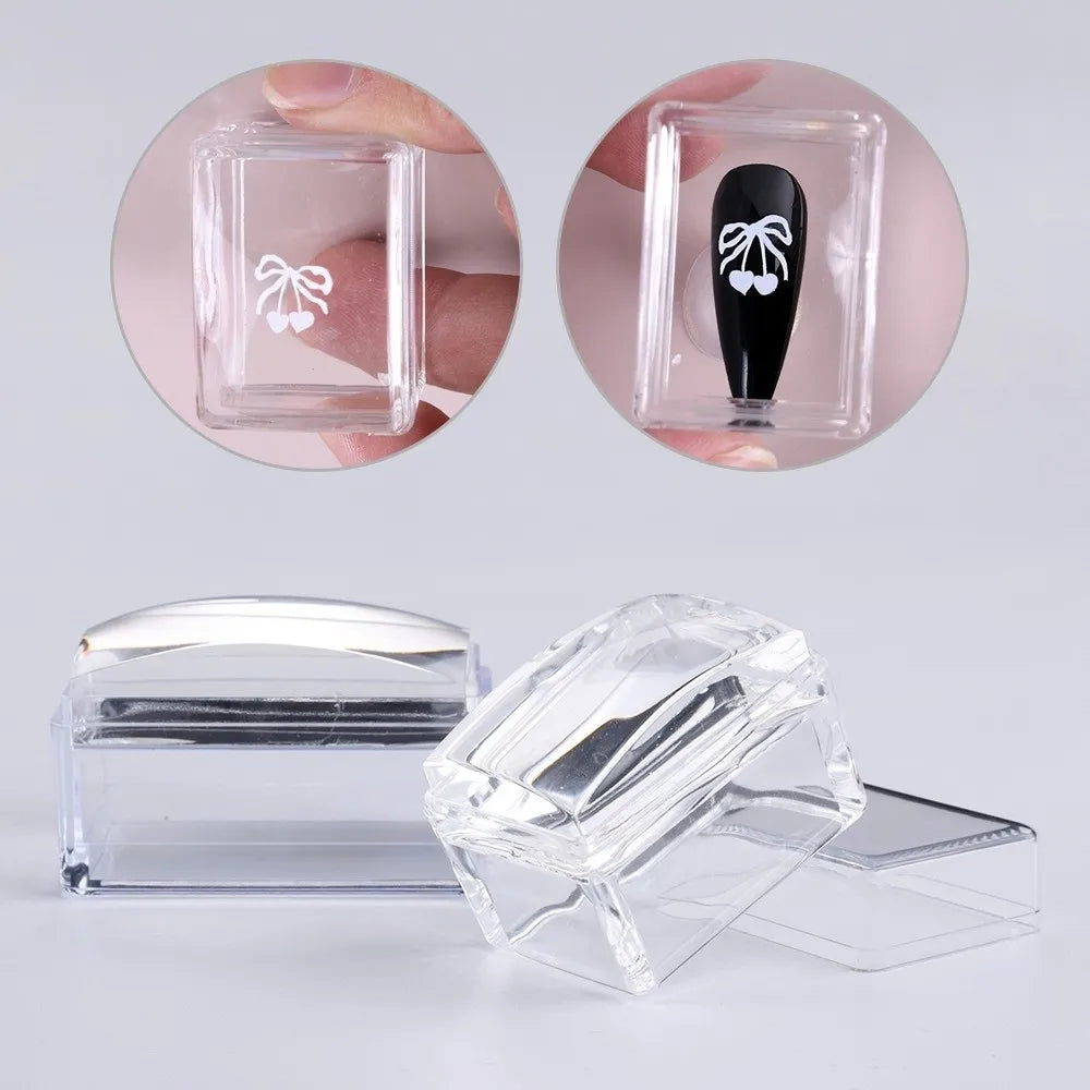 Transparent Silicone Nail Art Stamper & Stamping Plates DIY