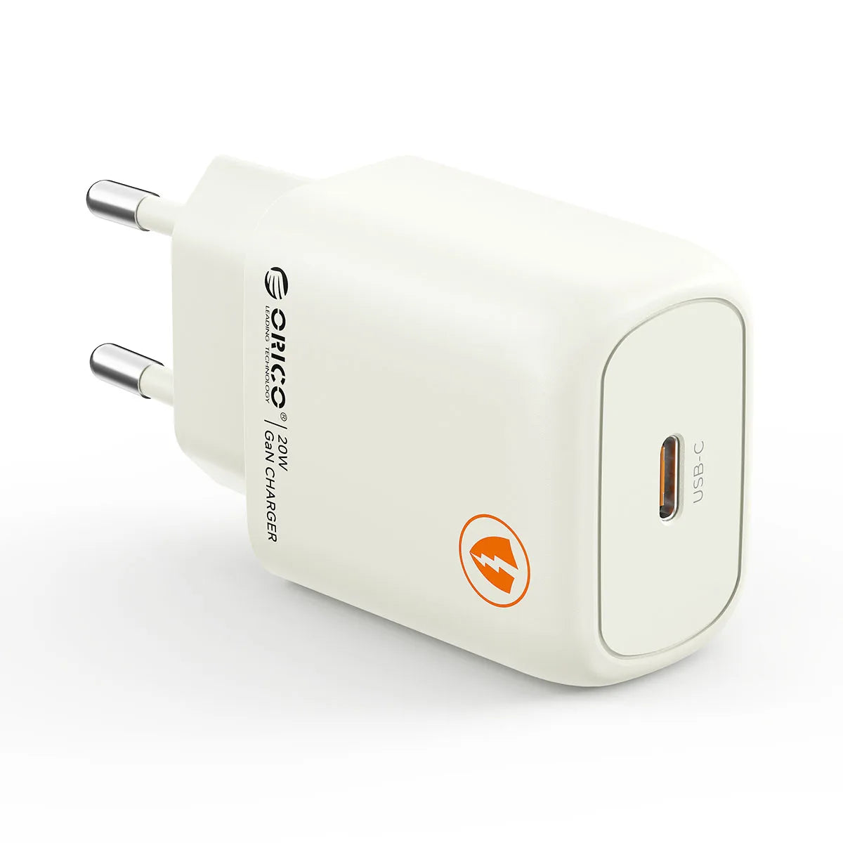 ORICO GaN 20W USB-C PD3.0 QC3.0 Fast Charger for iPhone USB-C Wall Charger PRIMED GaN 20W EU Plug China Mainland