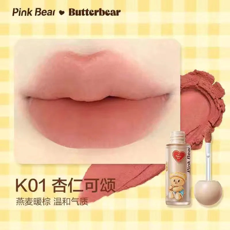 PINKBEAR Butter Bear Velvet Lip Mud & Mirror Lip Glaze Lip Gloss PRIMED K01 China Mainland