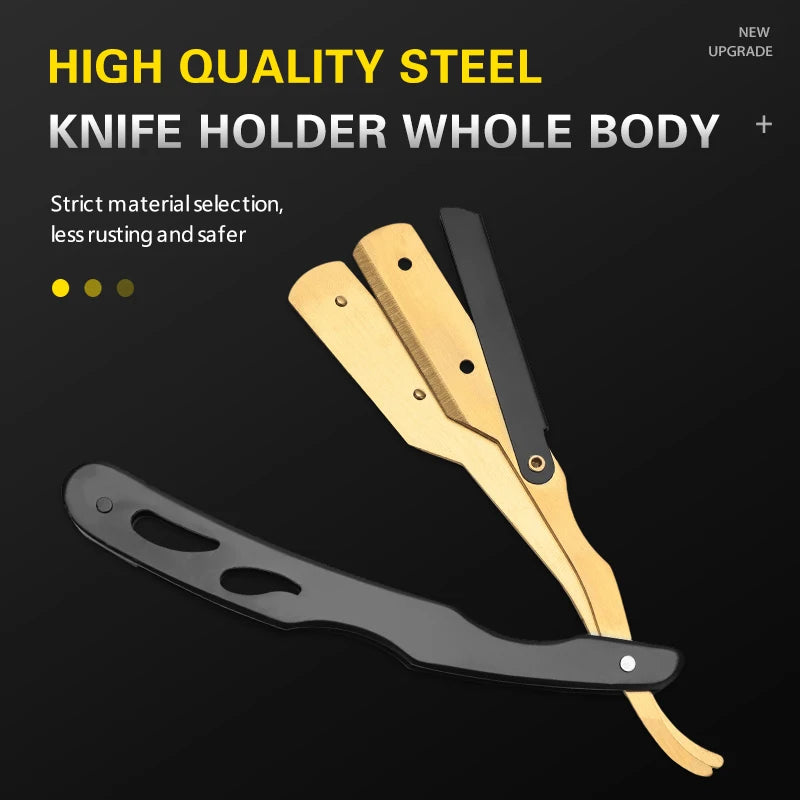 Men's Folding Straight Razor – Stainless Steel Barber Tool