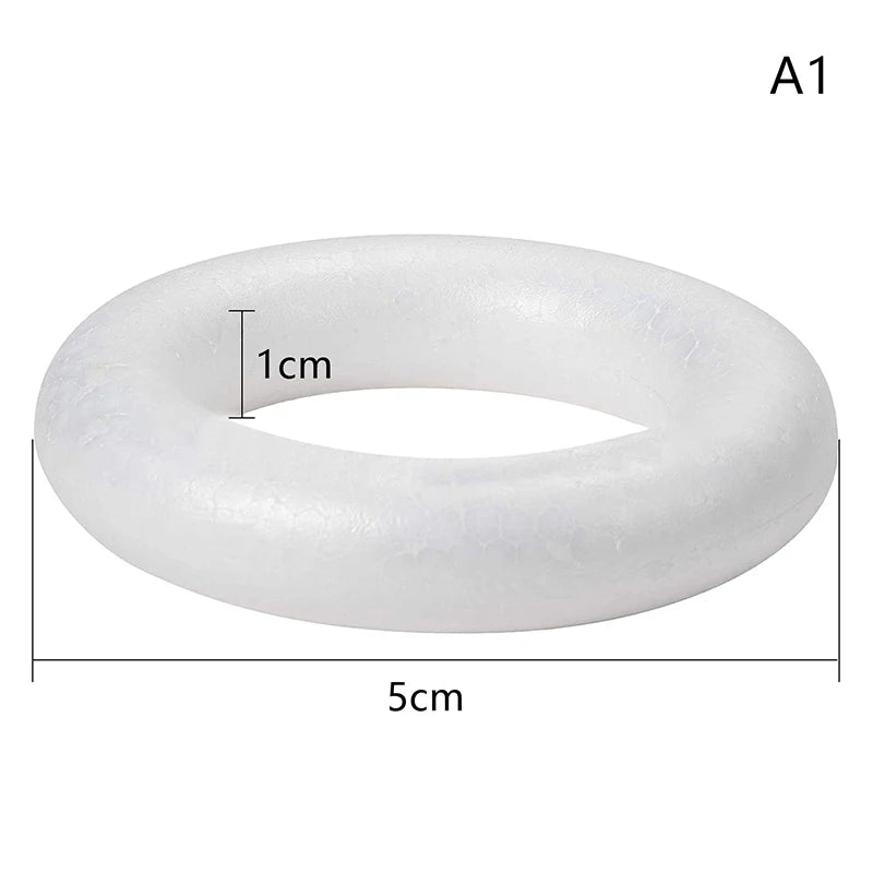 White Polystyrene Foam Wreath Ring – DIY Christmas Crafts