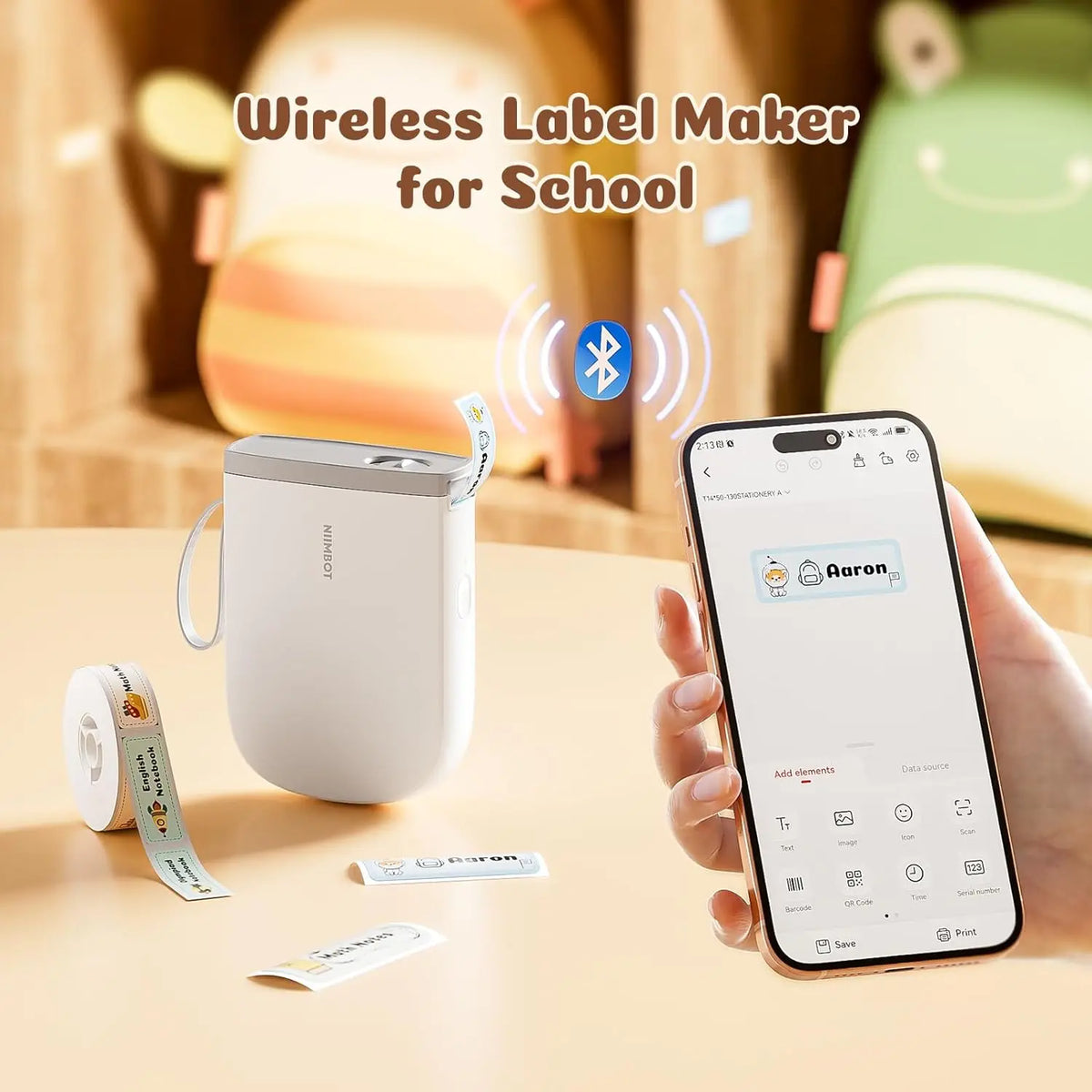 Niimbot D11H D110M Bluetooth Thermal Label Maker – 300dpi Thermal Label Maker PRIMED