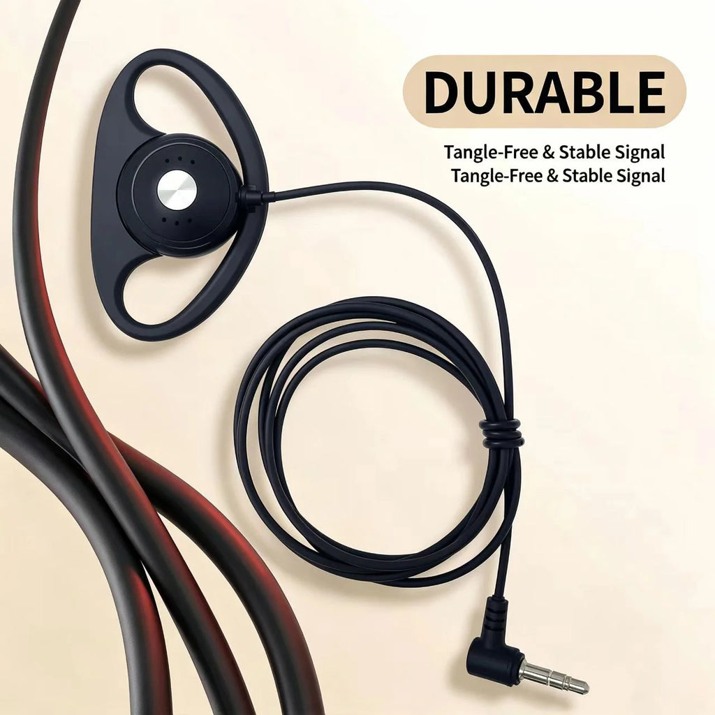 Tour Guide Earhook Headset Mic | Motorola Walkie Talkie Compatible Wired Earhook Headset PRIMED