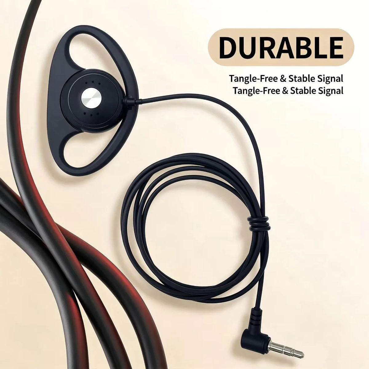 Tour Guide Earhook Headset Mic | Motorola Walkie Talkie Compatible Wired Earhook Headset PRIMED
