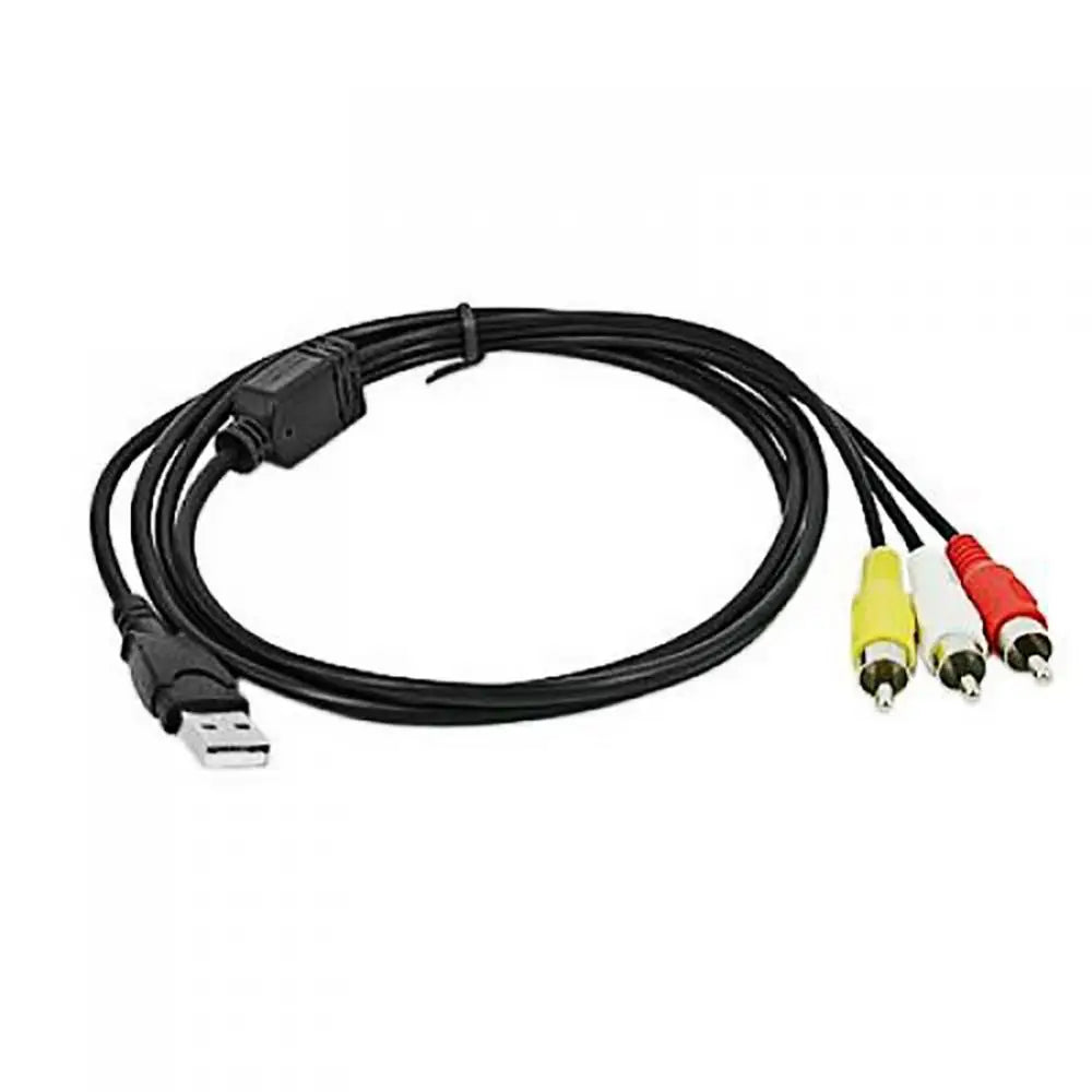 1.5m USB to 3RCA A/V Adapter Cable for TV, Mac & PC AV Adapter Cable PRIMED