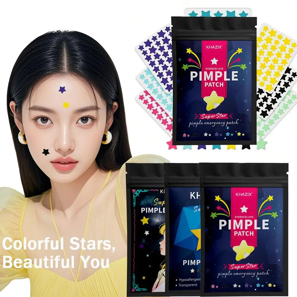 Ultra-Thin Star Acne Patches – Multi-Color Concealer Dots