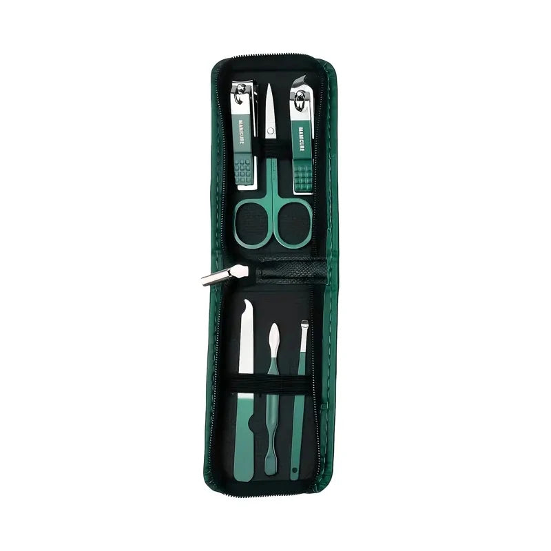 Stainless Steel Nail Care Kit – Manicure & Pedicure Set + Case Nail Care Kit PRIMED 6pcs set