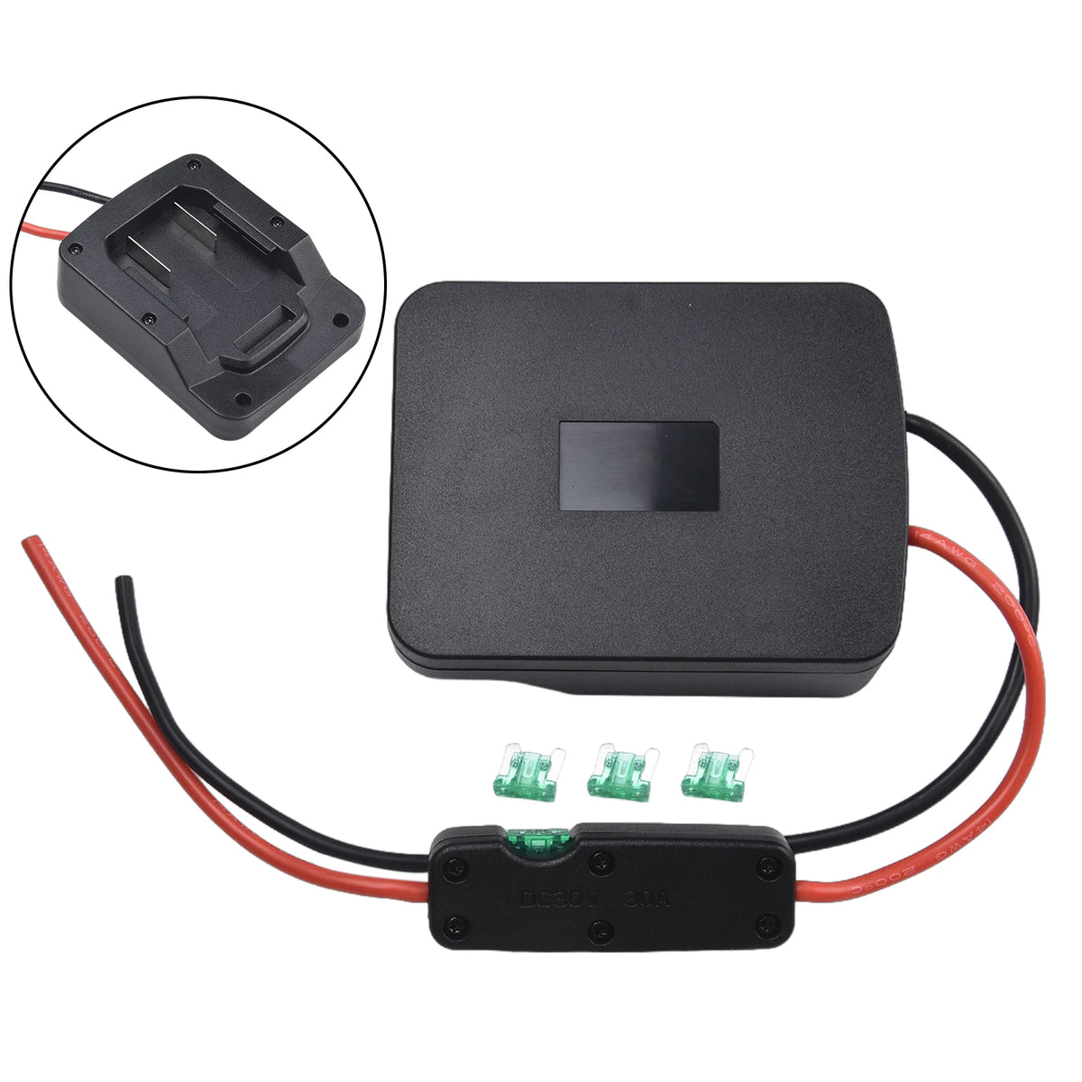 Parkside X 20V Battery Adapter – Switch, Fuse & 14AWG Wire Battery Adapter PRIMED