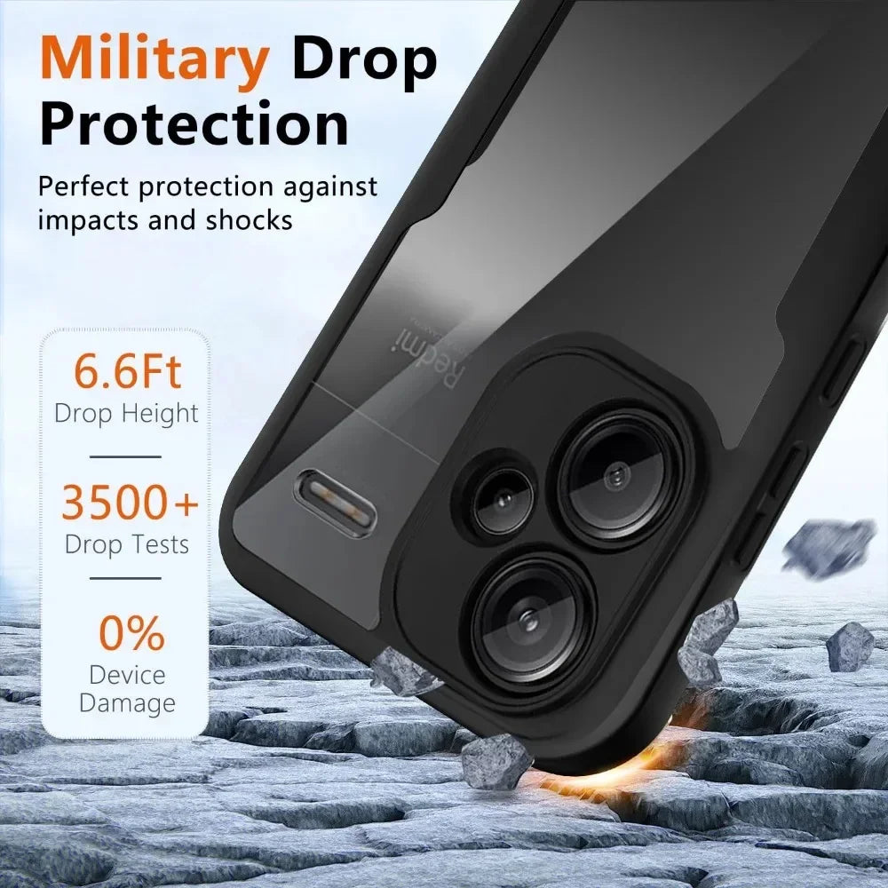 360° Clear Shockproof Case – Xiaomi Redmi Note 14 Pro Phone Case PRIMED