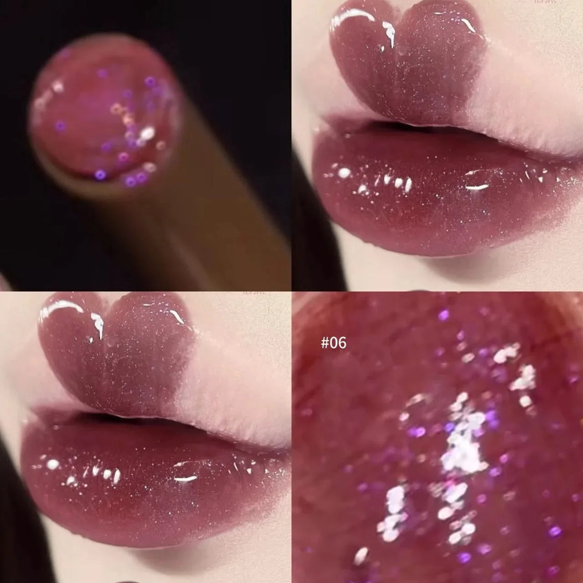 Mulberry Purple Shimmer Lip Jelly Pen | Mirror Gloss Lipstick Shimmer Lip Gloss PRIMED 06