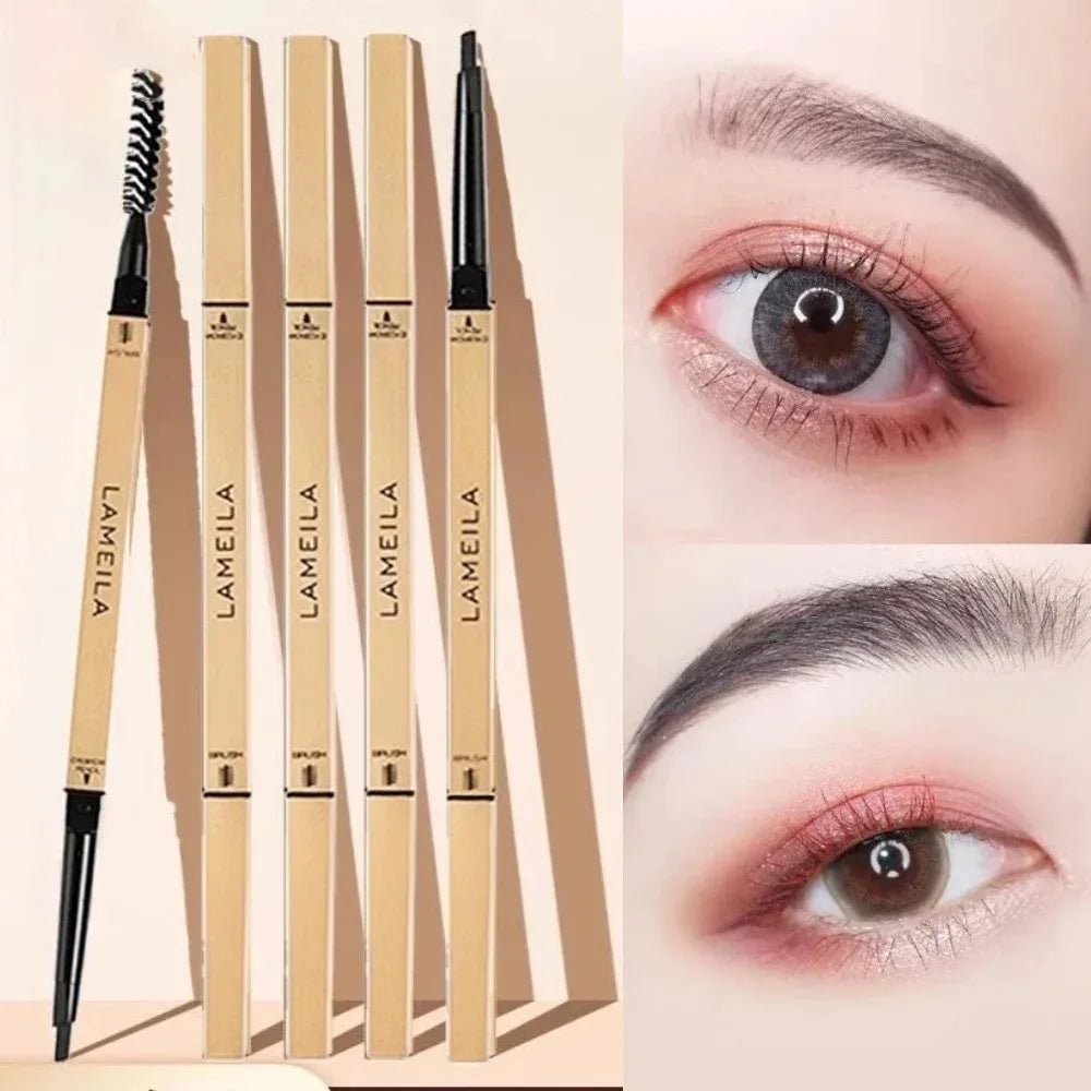 Ultra-Fine Double-Ended Waterproof Eyebrow Pencil – Light Brown Eyebrow Pencil PRIMED
