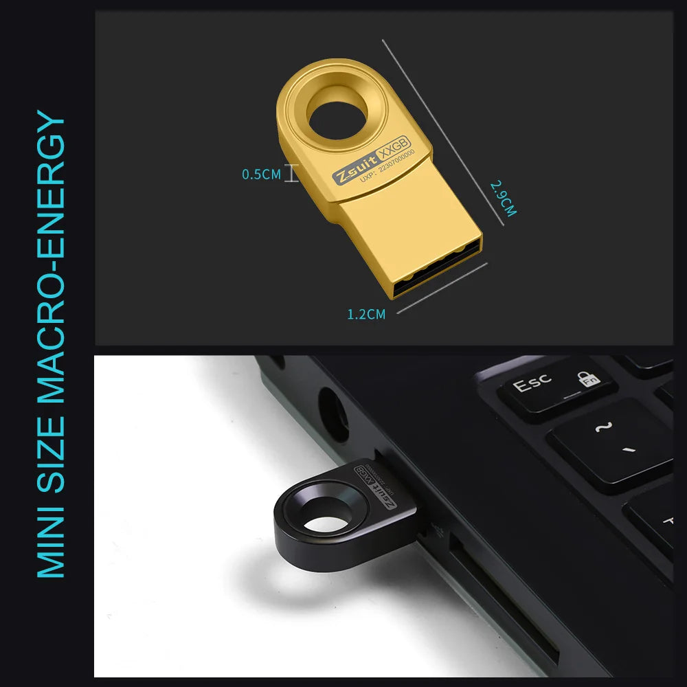 Mini Metal USB Flash Drive 4GB–128GB | Waterproof Memory Stick USB Flash Drive PRIMED