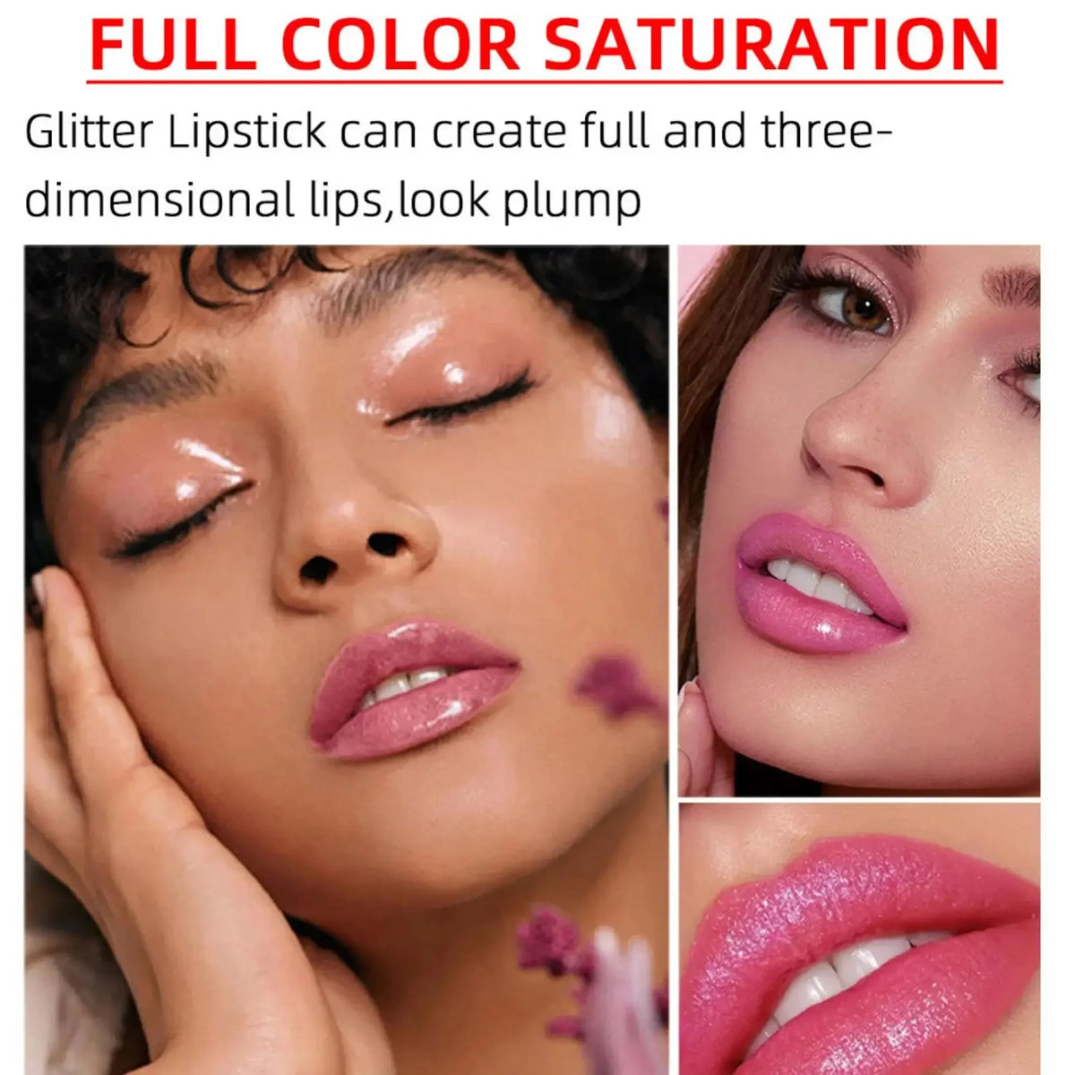Mirsist Diamond Lip Gloss – 6-Shade Glitter Metallic Lipstick Glitter Lip Gloss PRIMED