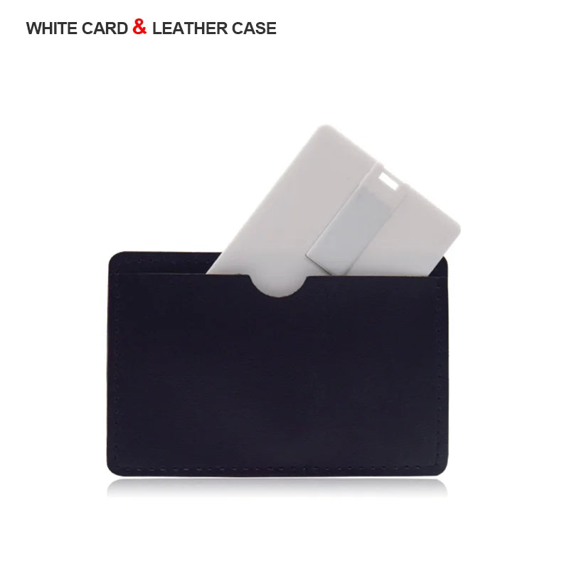 Custom Logo Credit Card USB Flash Drive 4GB–32GB | Gift USB Flash Drive PRIMED 4GB card with leather