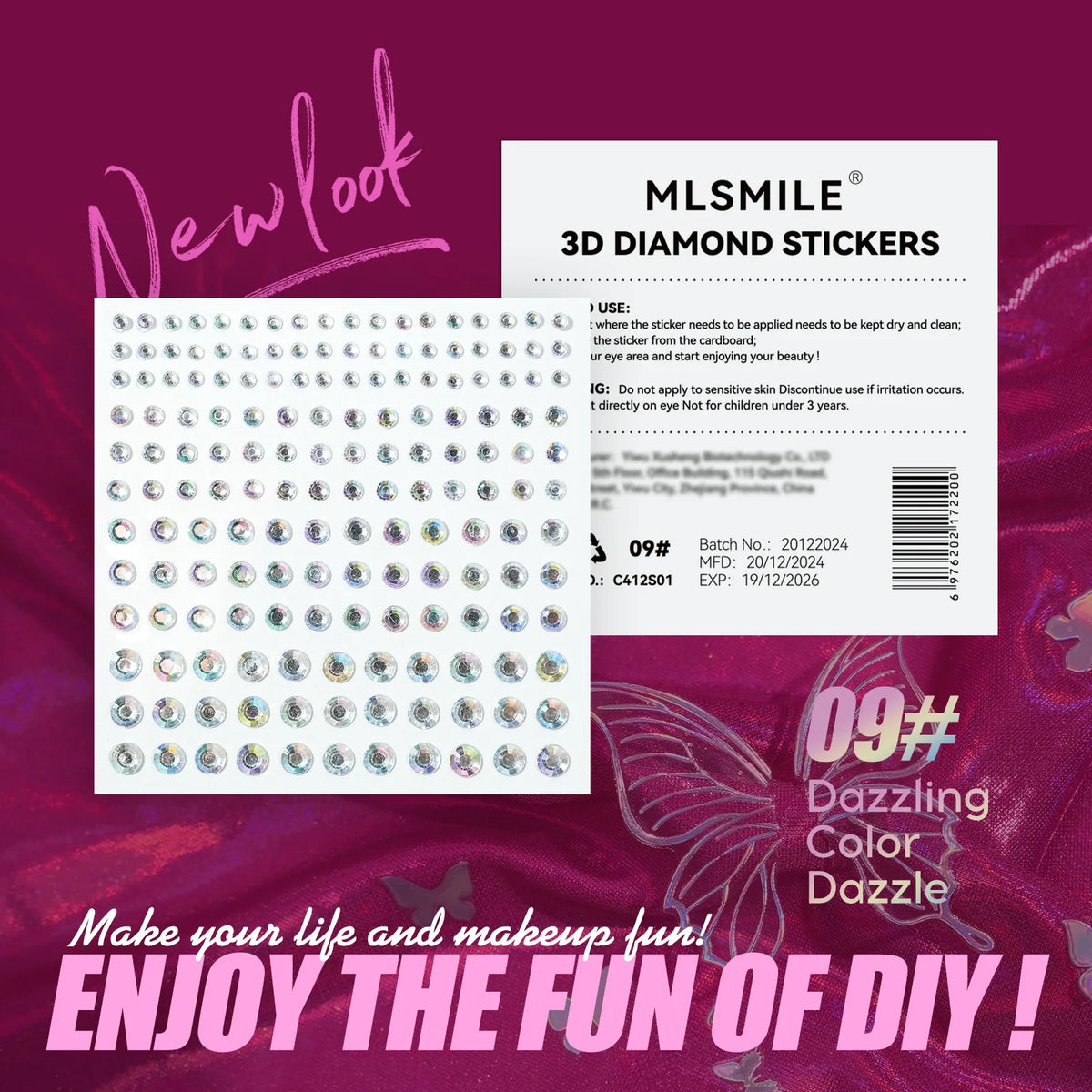 MLSMILE 3D Laser Face Tattoo Stickers | Eye Makeup Beauty
