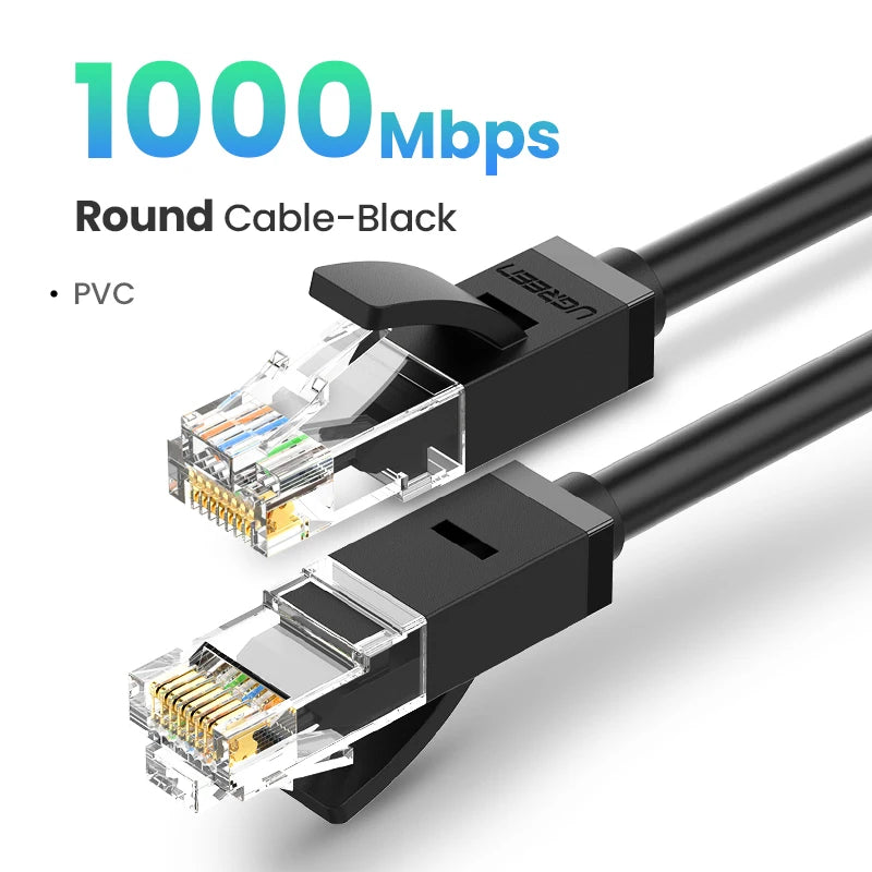 UGREEN CAT6 Gigabit Ethernet Cable 1000Mbps RJ45 LAN Cord Ethernet Network Cable PRIMED Cat 6 Round Cable China Mainland 1m
