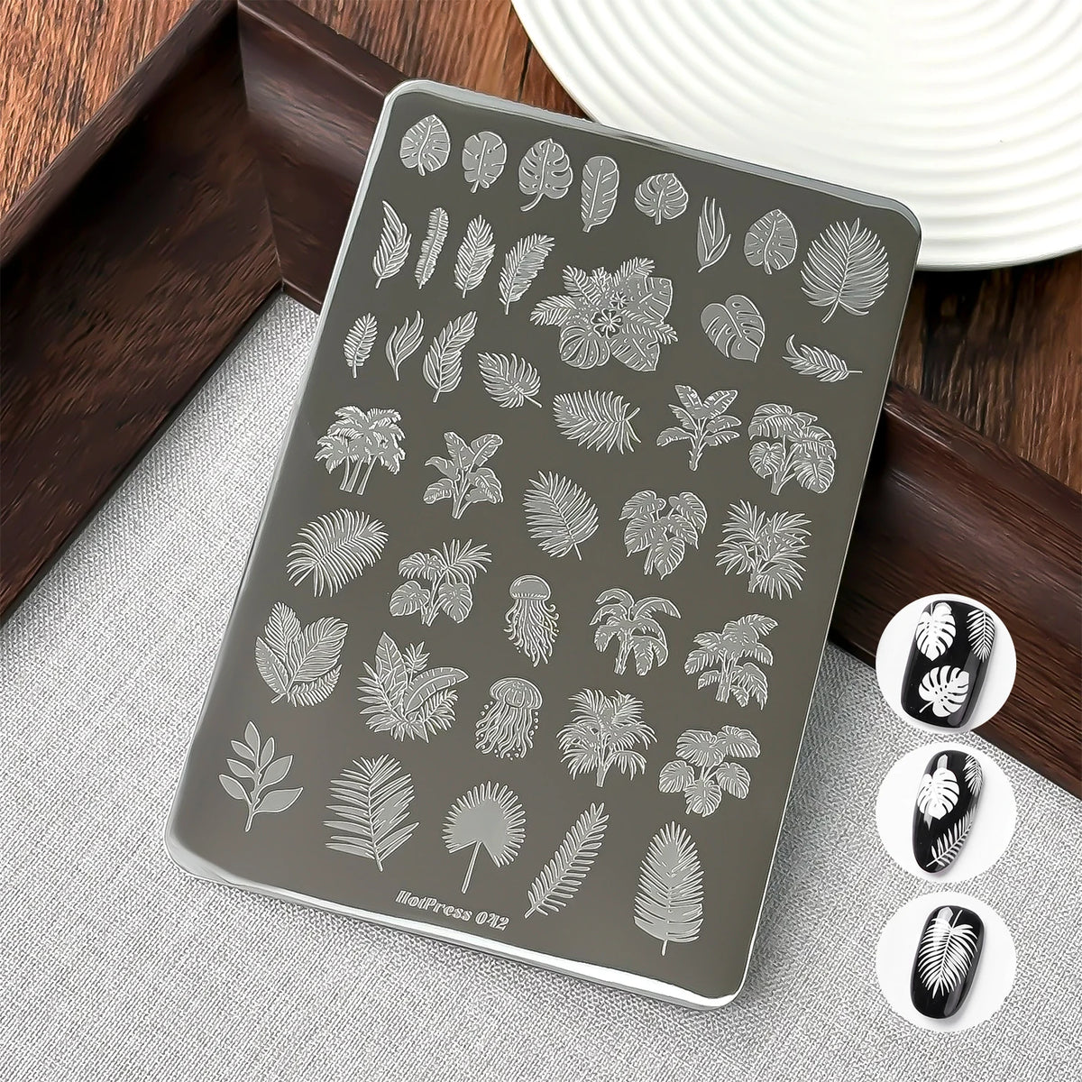 Vintage Lace Nail Stamping Plate – Flowers, Bow & Lace Art