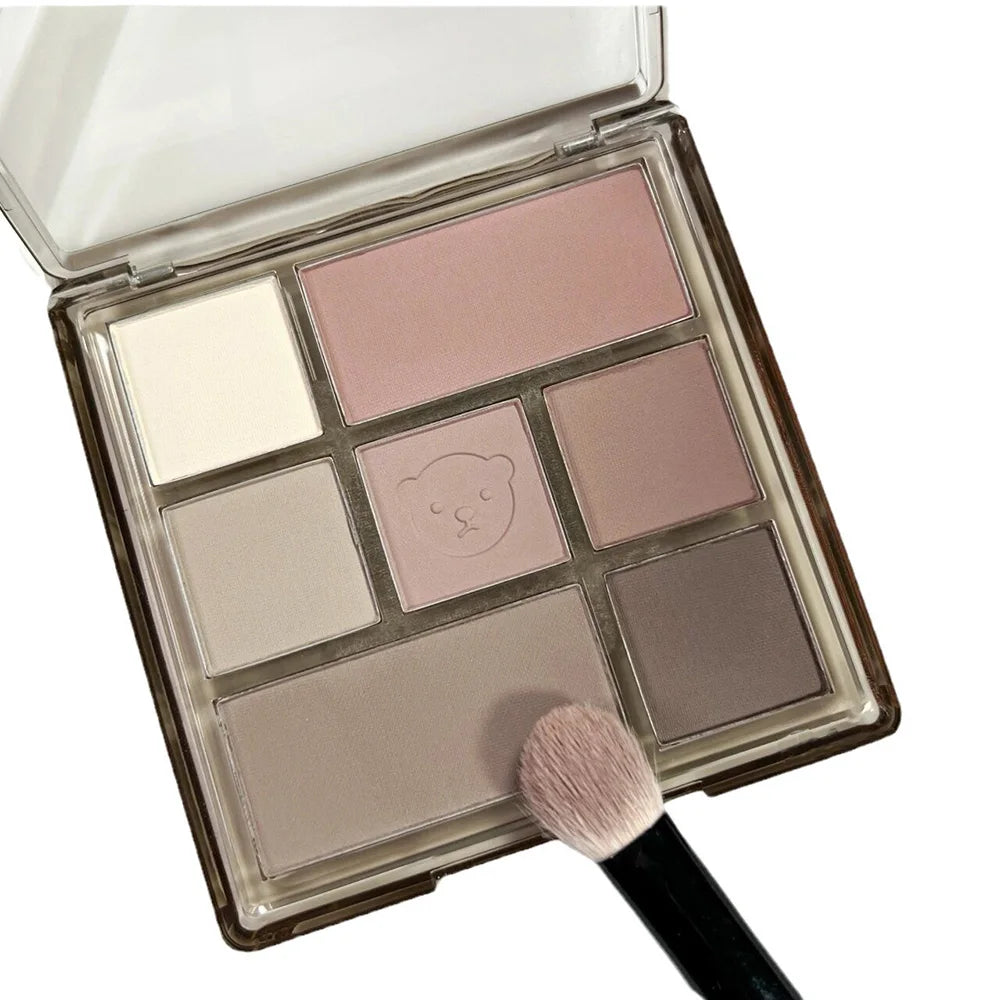 7-Color Korean Matte Eyeshadow Palette – Low Saturation Look Eyeshadow Palette PRIMED