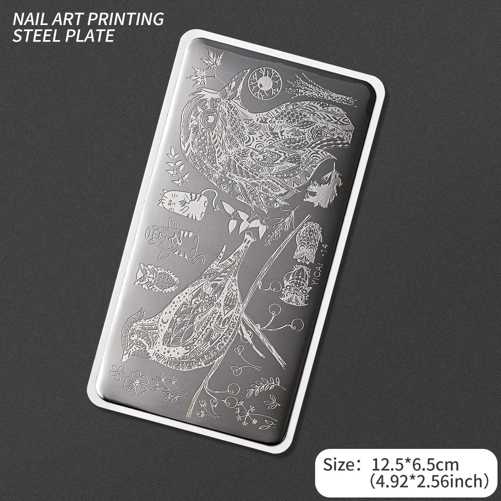Nail Art Stamping Plate – Waves, Florals & Animal Designs