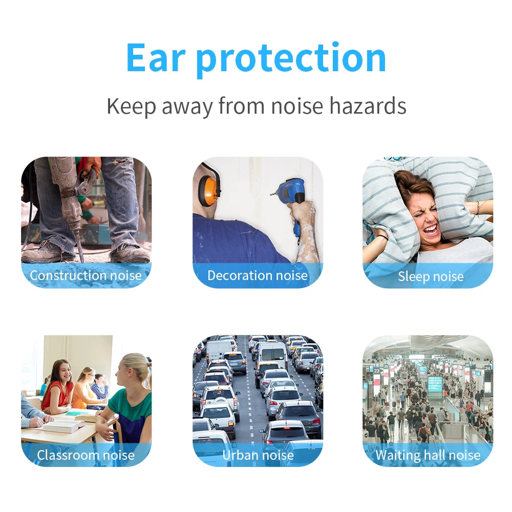 Soft PU Foam Earplugs 30/60 Pairs – 35.5dB Noise Reduction | TISHRIC Foam Earplugs PRIMED