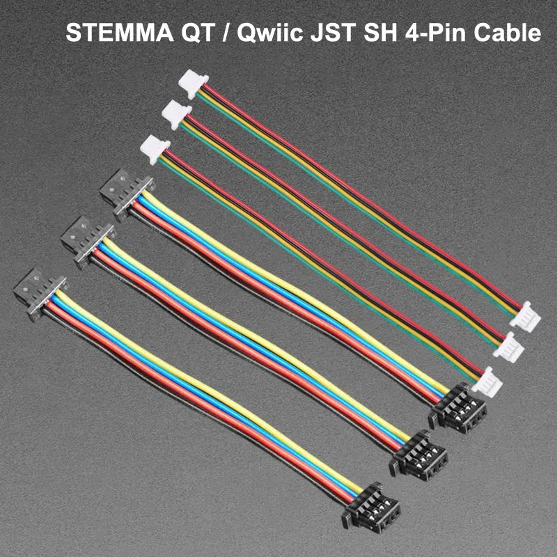 STEMMA QT Qwiic JST SH 4-Pin Cable 10cm | 1/3/5 Pack