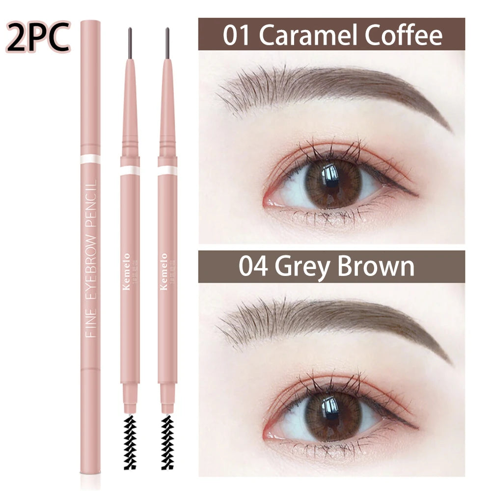 1.5mm Ultra-Fine Waterproof Eyebrow Pencil with Spoolie Brush