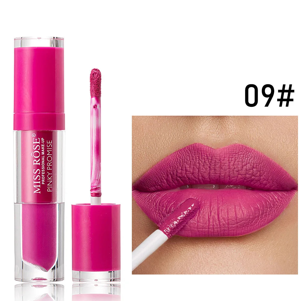 MISS ROSE Matte Liquid Lipstick – Waterproof Long-Lasting Lip Gloss Matte Liquid Lipstick PRIMED 7701-026M-09