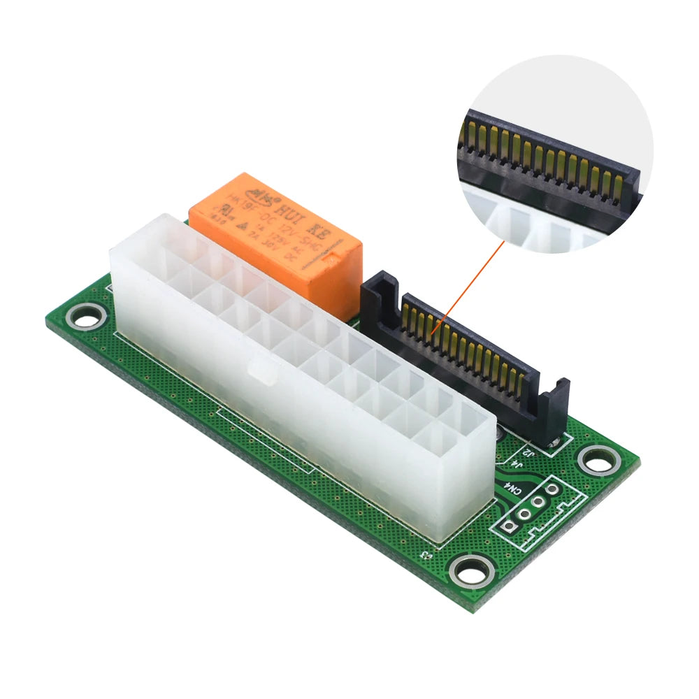 TISHRIC Add2PSU Dual PSU Synchronizer ATX 24-Pin SATA Molex PSU Synchronizer Adapter PRIMED