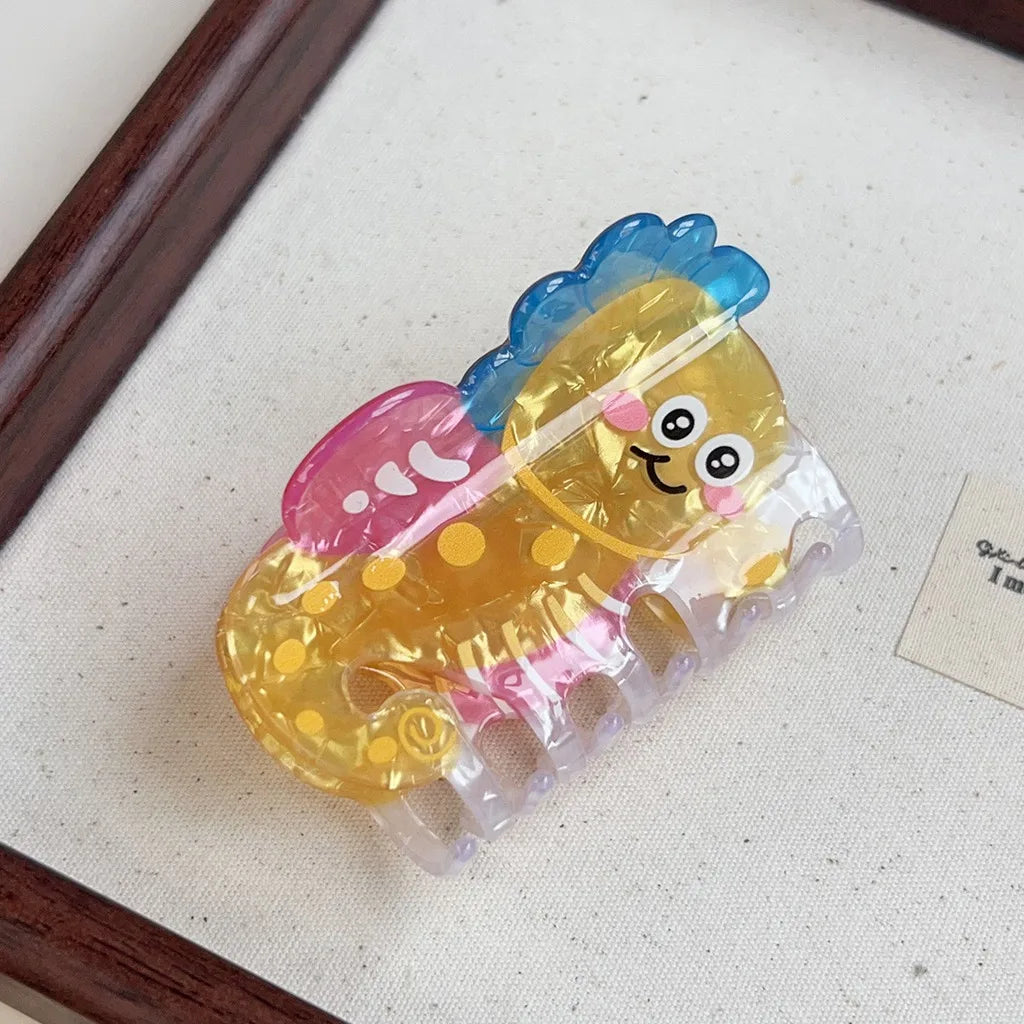 Ocean Animal Hair Claw Clips – Whale, Dolphin & Seal Hair Claw Clip PRIMED Gold Blue Pink
