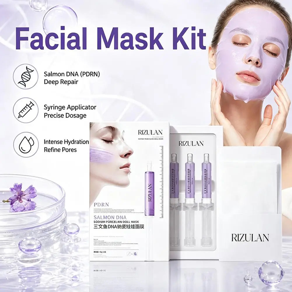 Salmon DNA Gel Sheet Mask Set – Hydrating & Brightening 3pc