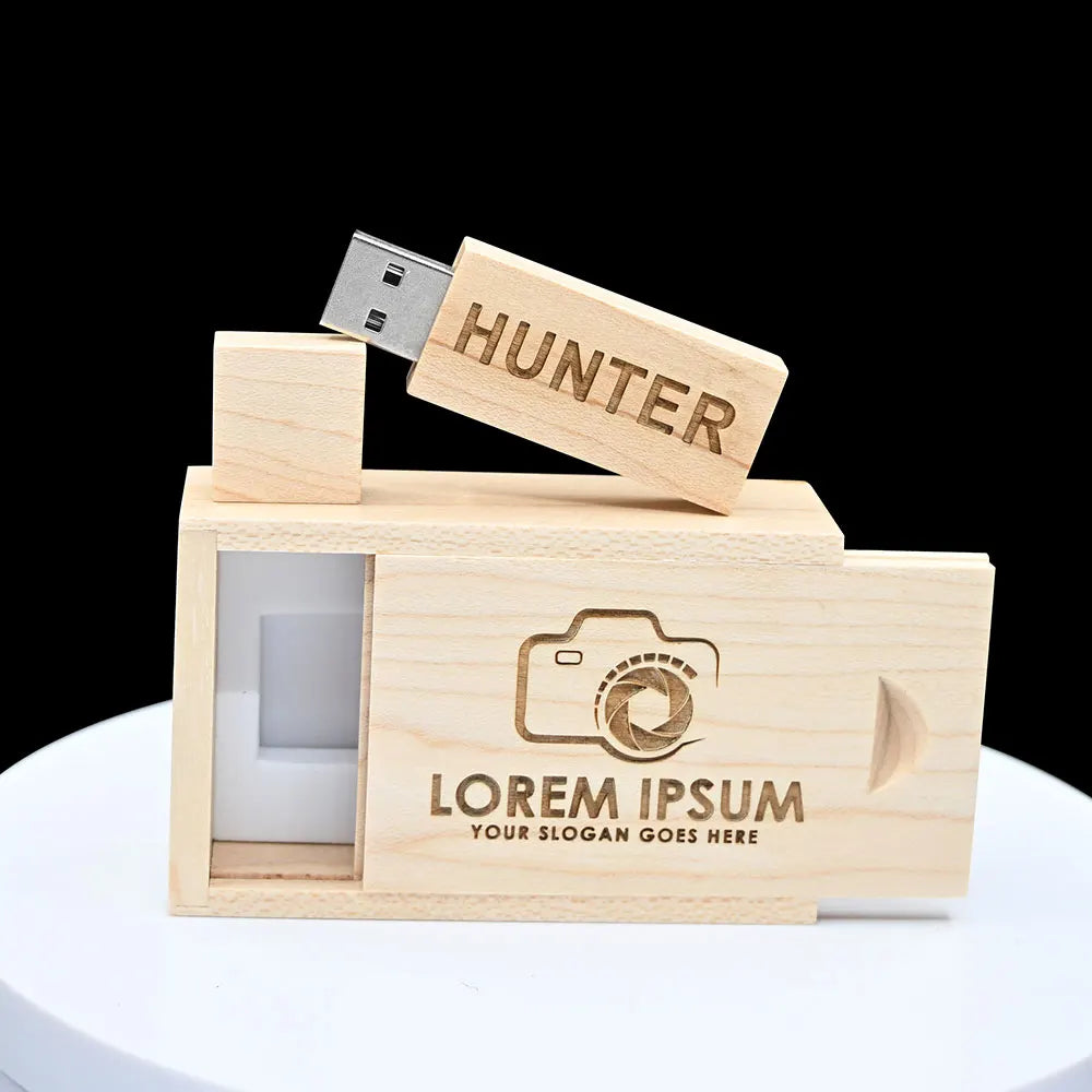 20-Pack Wooden USB 3.0 Flash Drives | Custom Logo 32/64/128GB USB Flash Drive PRIMED