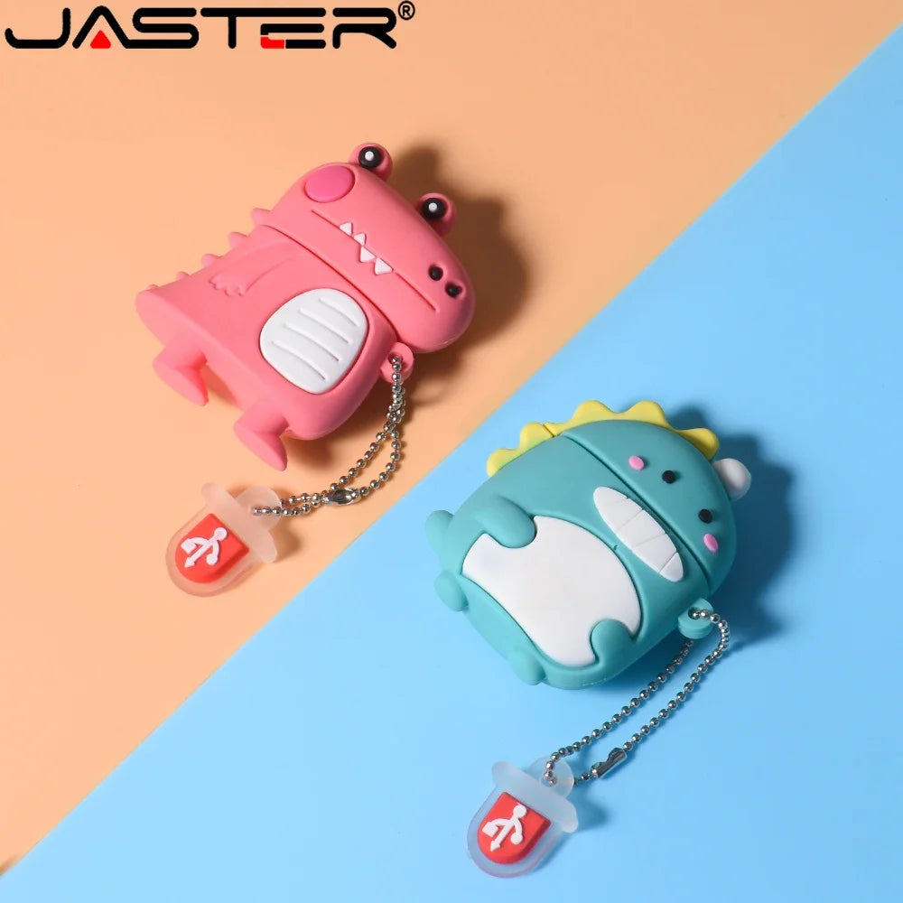 JASTER Cartoon USB Flash Drive Dinosaur & Akita Dog 4–128GB USB Flash Drive PRIMED