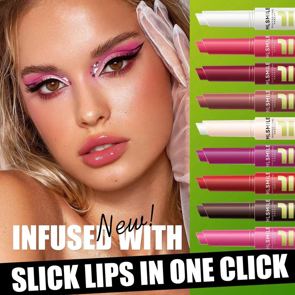 MLSMILE 3-Piece Lipstick Set | Mirror Lip Gloss & Moisturizing Lip Gloss Set PRIMED