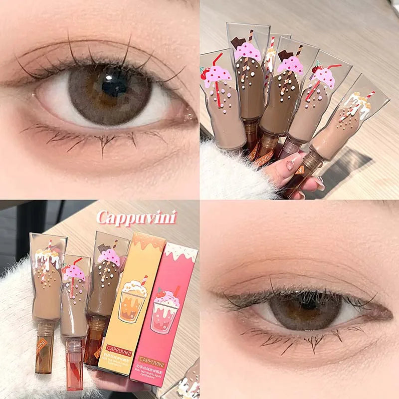 Cappuvini Matte Liquid Eyeshadow Cream – Milk Tea Shades Liquid Eyeshadow PRIMED