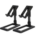Foldable Desktop Phone & Tablet Stand – Adjustable Holder Phone & Tablet Stand PRIMED 2pcs Black