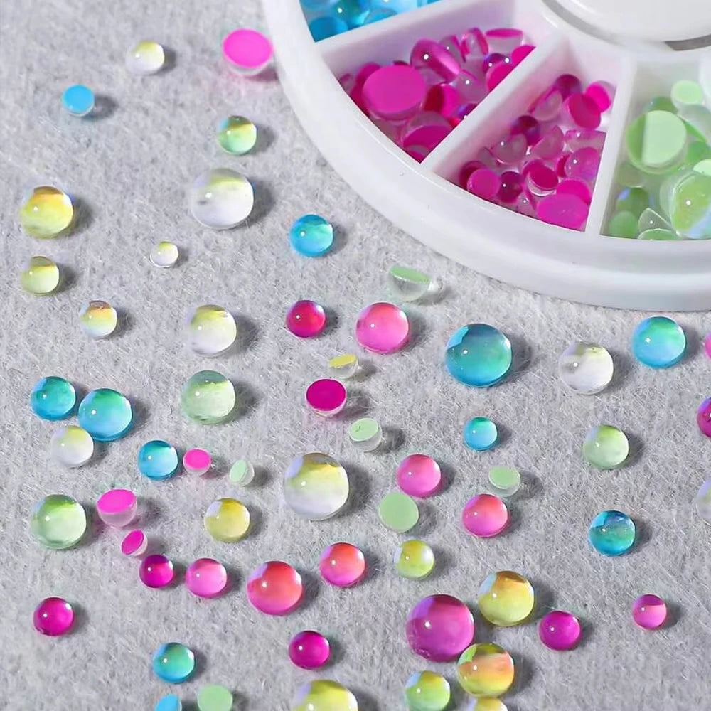 Aurora Mermaid Flatback Nail Rhinestones & Bead Charms – 1 Box