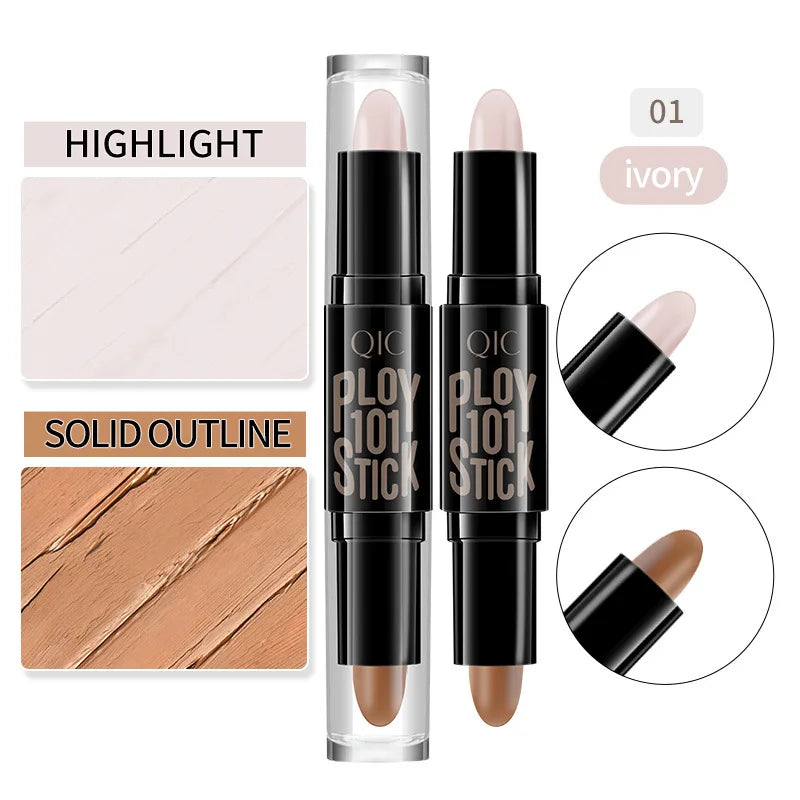 QIC Contour & Concealer Stick – Waterproof Face Bronzer Cream
