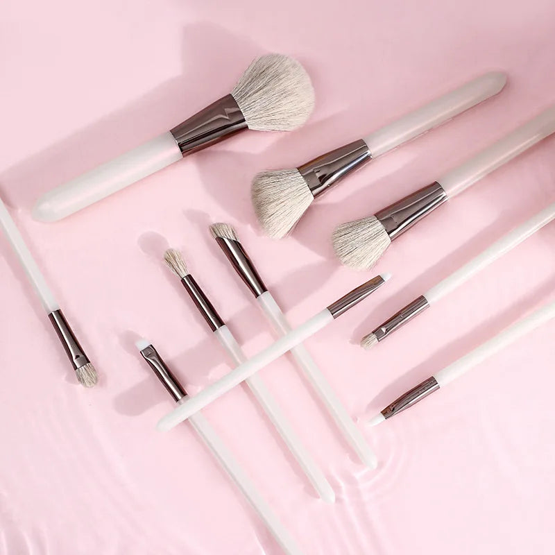10-Piece Vegan Makeup Brush Set – Powder, Blush & Eye