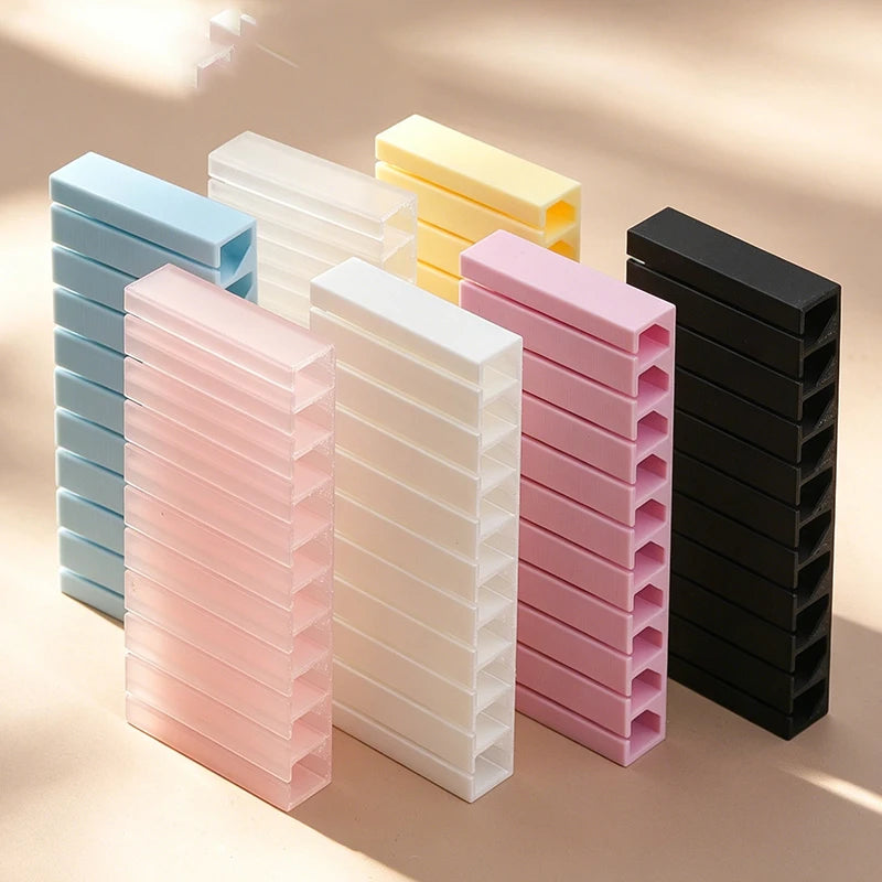 10-Compartment Nail Transfer Paper Storage Box – 7 Colors