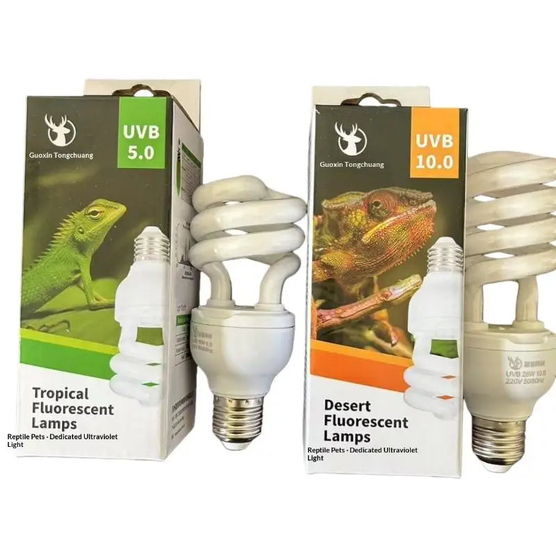 UVB Reptile Lamp 13W/26W 5.0 & 10.0 – Terrarium Basking Light Reptile UVB Lamp PRIMED